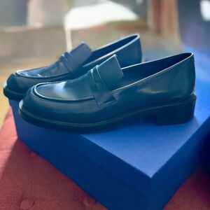 Stuart Weitzman Palmer Bold Loafer in Blue, women’s size 11